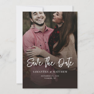 Handgeschriebenes Foto Elegante Hochzeit Save The Date