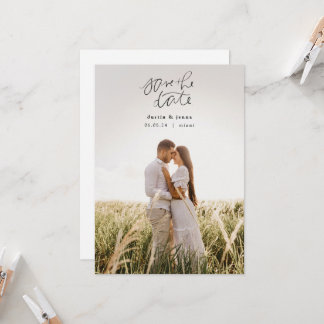 Handgeschriebenes Foto Save the Date Einladung