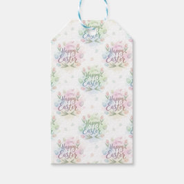 Handgeschriebenes Frohe Ostern Aquarell Geschenkanhänger
