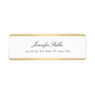 Handgeschriebenes Gold White Modern Simple Templat