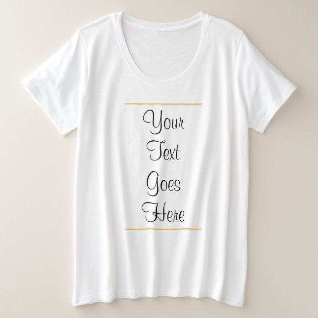 Handgeschriebenes Handskript für benutzerdefiniert Große Größe T-Shirt (Design vorne)