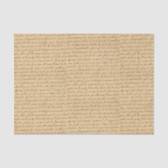 Handgeschriebenes kursives Skript Seidenpapier (Vorderseite)