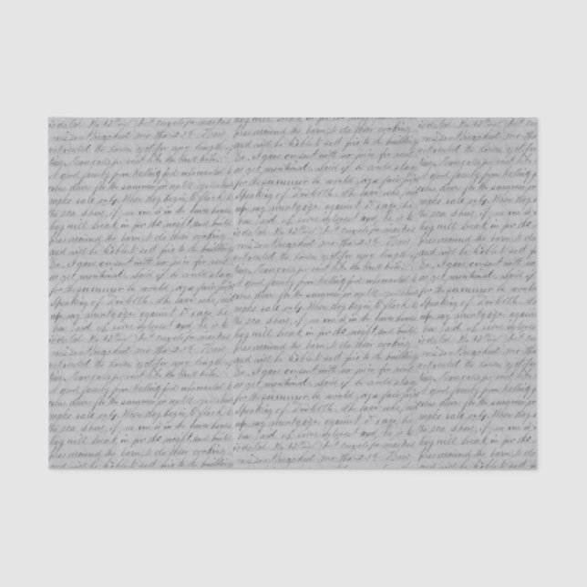 Handgeschriebenes kursives Skript Seidenpapier (Vorderseite)