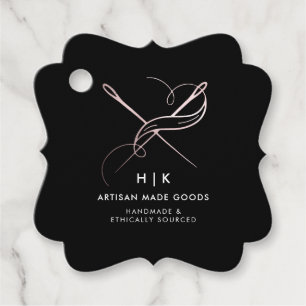 Handgeschriebenes Logo Rose Gold Product Hang Ta Geschenkanhänger