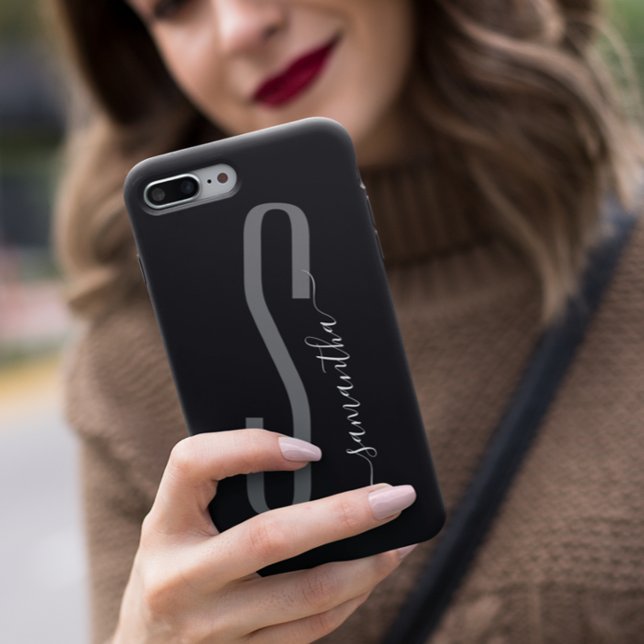 Handgeschriebenes Monogramm modern Case-Mate iPhone 14 Hülle (Von Creator hochgeladen)