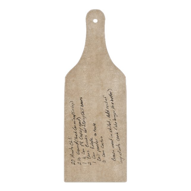 Handgeschriebenes Rezept Family Keepake Custom Fot Schneidebrett (Vorderseite)