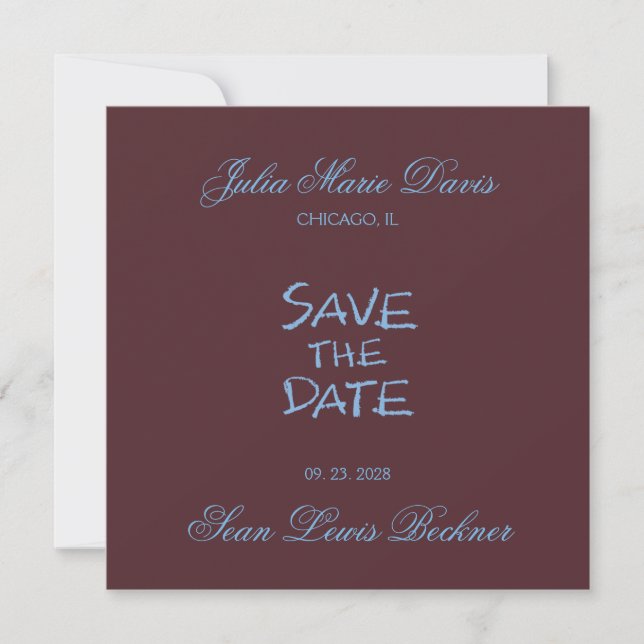 Handgeschriebenes Save-the-Date Save The Date (Vorderseite)