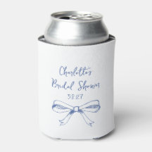 Handgeschriebenes Script Coquette Bow Blue Brautpa