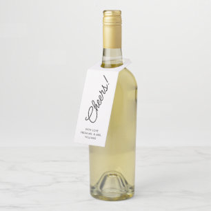 Handgeschriebenes Script Flasche Flaschenanhänger