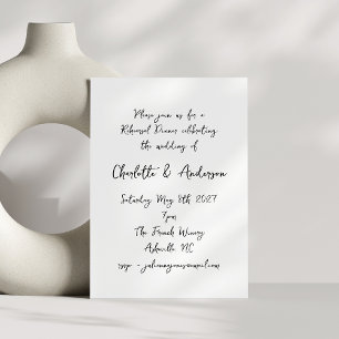 Handgeschriebenes Script Whimsy Quirky Probe Party Einladung