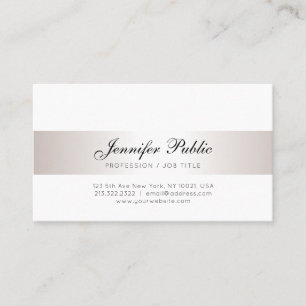 Handgeschriebenes Skript-elegantes Imitat-silberne Visitenkarte