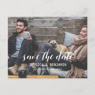 Handgeschriebenes Skript-Foto Save the Date Einladung