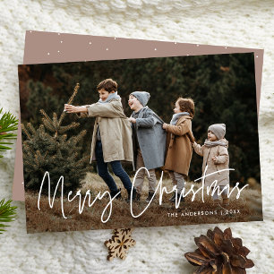 Handgeschriebenes Skript Frohe Weihnachten Foto