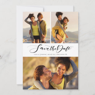 Handgeschriebenes Skript für FotoCollage Save The Date