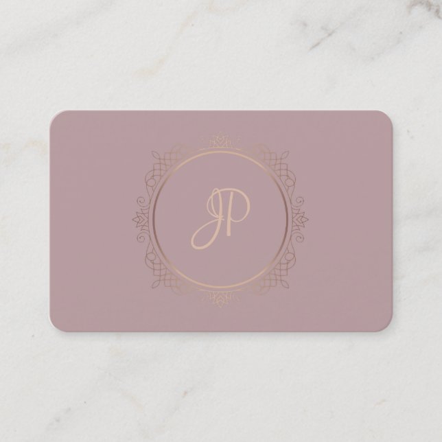 Handgeschriebenes Skript für moderne Monogram-Vorl Visitenkarte (Vorderseite)