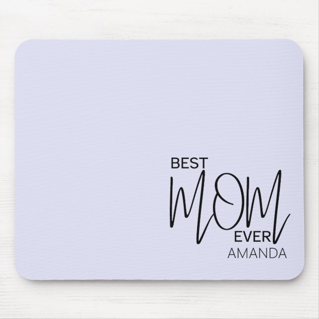 Handgeschriebenes Skript Minimalistisch Beste Mama Mousepad (Vorne)
