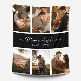 Handgeschriebenes Skript mit den Namen 6-Foto Fleecedecke