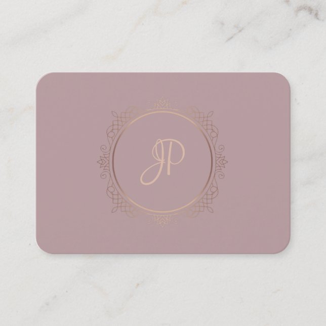 Handgeschriebenes Skript Modern Monogram Template Visitenkarte (Vorderseite)