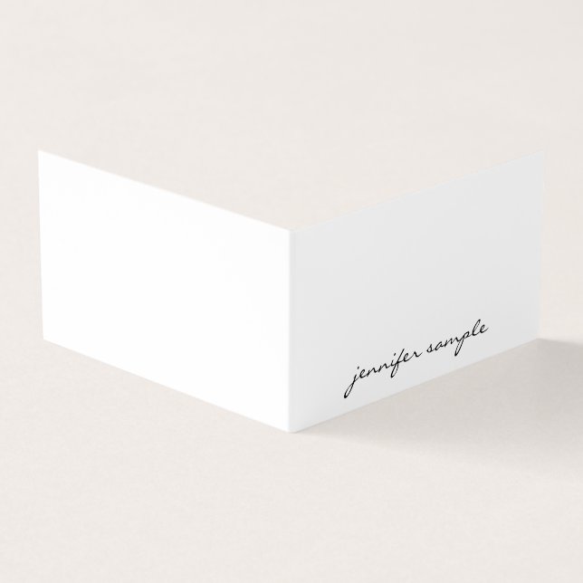 Handgeschriebenes Skript Modernes Minimalistisches Visitenkarten (Vorderseite)