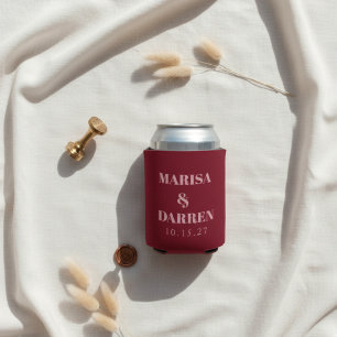 Handgeschriebenes Skript Pink Custom Wedding Dosenkühler