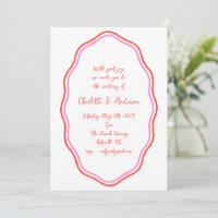 Handgeschriebenes Skript Red Scribble Border Weddi