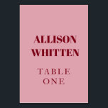 Handgeschriebenes Skript Rosa und Rote Hochzeit Tischnummer<br><div class="desc">Führen Sie Ihre Gäste stilvoll mit diesen handgeschriebenen Script-Tischnummern Rosa und Rot Custom Wedding. Diese eleganten Tischkarten sind mit romantischer Kalligrafie in sanftem Rosa und fett rotem Rot gestaltet und eignen sich hervorragend als Touch für Ihr Empfang-Dekor. Personalisieren Sie mit Ihren Namen, Initialen oder Hochzeitsdatum für einen koordinierten Look, der...</div>