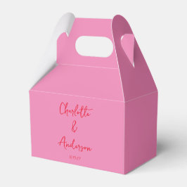 Handgeschriebenes Skript Whimsy Rosa Custom Weddin Geschenkschachtel