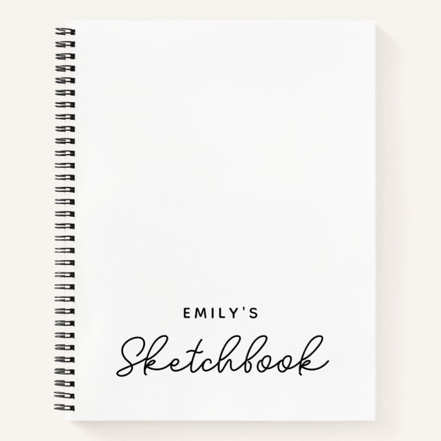 Handgeschriebenes Style Monoline Calligraphy Sketc Notizbuch (Vorderseite)