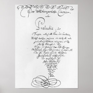 Handgeschriebenes Titlepage des Brunnens gemildert Poster
