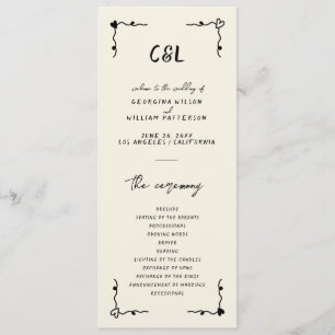 Handgeschriebenes Whimsical-Flachprogramm Programm