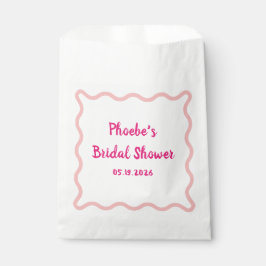 Handgeschriebenes Whimsical Wavy Border Brautparty Geschenktütchen