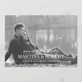 Handgeschriebenes White Script-Save the Date-Foto Save The Date