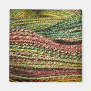 handgesponnene Grüntöne Magnet