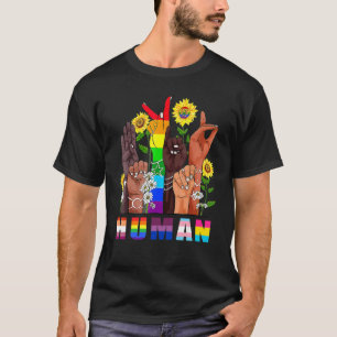 Handgespräch mit der menschlichen Zeichensprache L T-Shirt