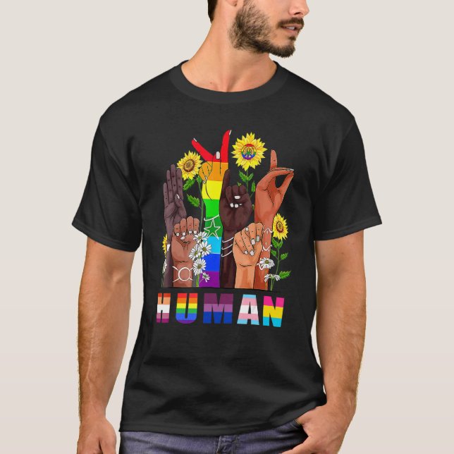 Handgespräch mit der menschlichen Zeichensprache L T-Shirt (Vorderseite)