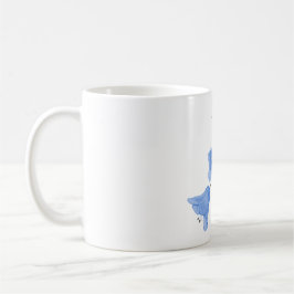 Handgestrichene Bluebell-Blume Kaffeetasse