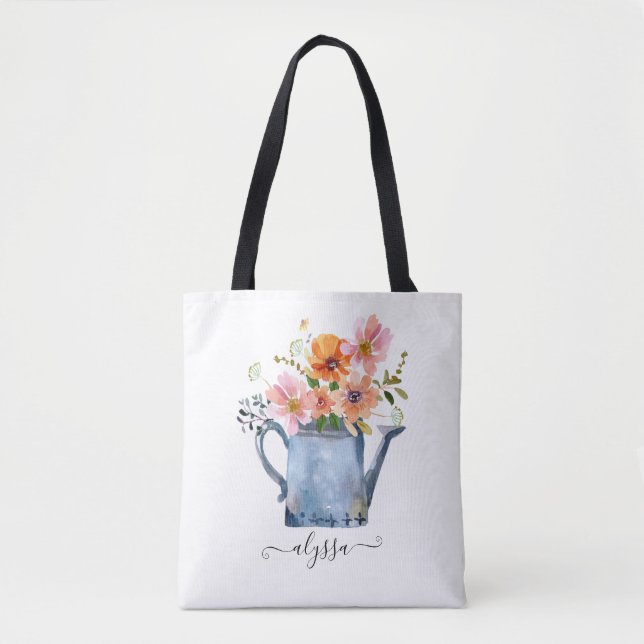Handgestrichene Wasserfarben Tasche (Vorderseite)