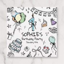 Handgezeichnet 1. Geburtstag Geschenkanhänger