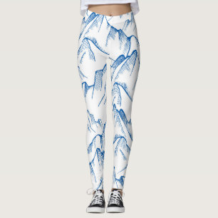 HandGezeichnet Berglandschaftsmuster. Leggings