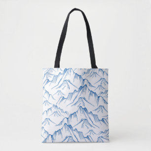 HandGezeichnet Berglandschaftsmuster. Tasche