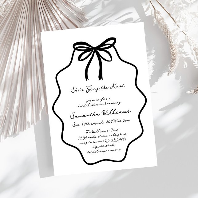 Handgezeichnet bindet sie das Brautparty des Knote Einladung (Von Creator hochgeladen)