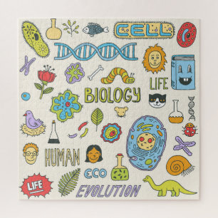 Handgezeichnet Biologie, Vintage Illustration