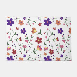 HandGezeichnet Blumenmuster Fußmatte