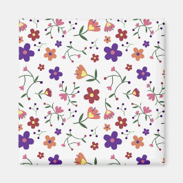 HandGezeichnet Blumenmuster Magnet