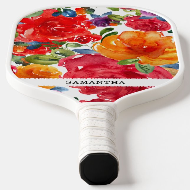 Handgezeichnet blumig und elegant pickleball schläger (Ablage )