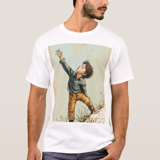"HandGezeichnet Boy Illustration T - Shirt - Einzi