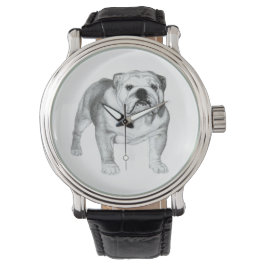 Handgezeichnet Bulldog-T - Shirt Armbanduhr