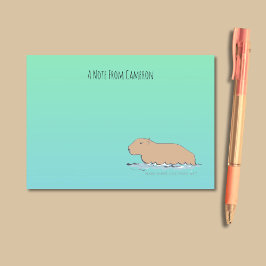 HandGezeichnet Capybara Niedliche Tierwelt Zoo Tie Post-it Klebezettel