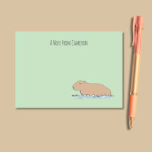HandGezeichnet Capybara Niedliche Tierwelt Zoo Tie