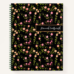 HandGezeichnet Cotattcore-Rose Personalisiert Notizbuch